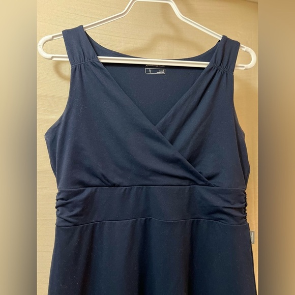 ⚫️ BOGO Eddie Bauer sleeveless sundress size medium navy blue summer dress - Picture 2 of 7